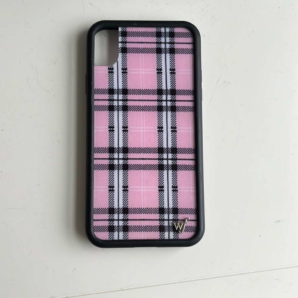 WILD FLOWER DISCONTINUED PINK PLAID CASE- IPHONE XR